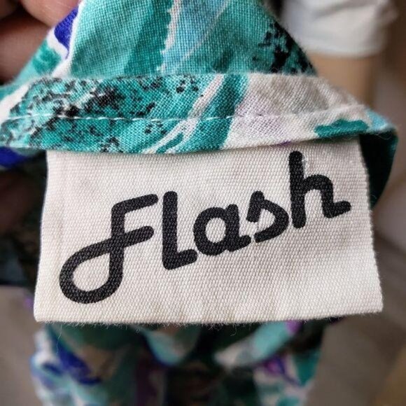 Vintage cotton retro Print Button-Up Cropped Sleeveless tank top medium 80s 90s - Picture 8 of 8